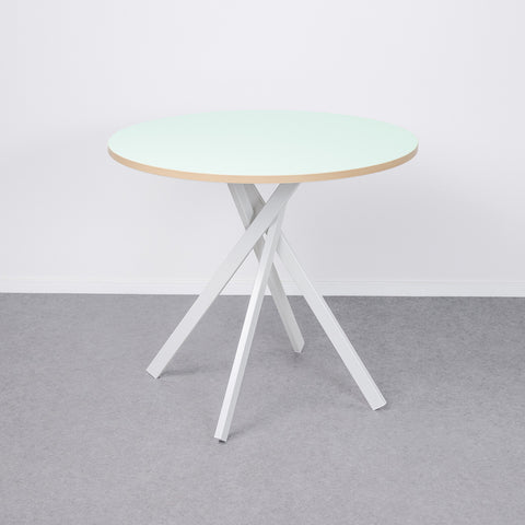 AXカフェテーブル / ミントブルー x ホワイト